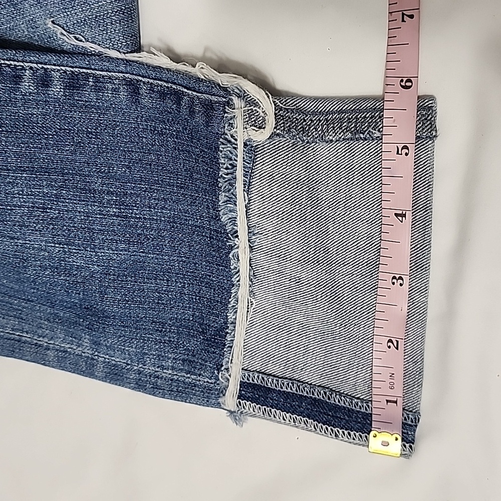 Ag Adriano Goldschmied Stevie cuff jeans Slim Straight cuffed Sz 25 Medium Wash - Picture 6 of 14